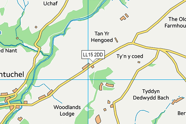 LL15 2DD map - OS VectorMap District (Ordnance Survey)