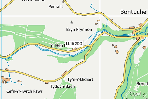 LL15 2DG map - OS VectorMap District (Ordnance Survey)