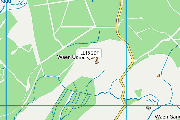 LL15 2DT map - OS VectorMap District (Ordnance Survey)