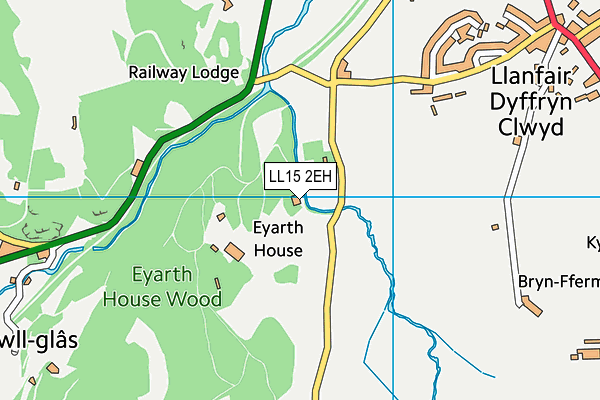 LL15 2EH map - OS VectorMap District (Ordnance Survey)