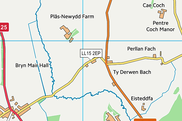 LL15 2EP map - OS VectorMap District (Ordnance Survey)