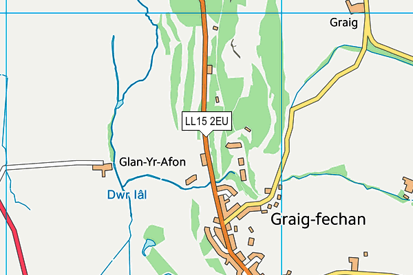 LL15 2EU map - OS VectorMap District (Ordnance Survey)