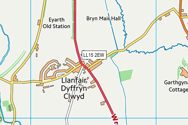 LL15 2EW map - OS VectorMap District (Ordnance Survey)