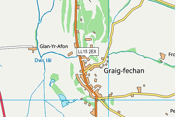 LL15 2EX map - OS VectorMap District (Ordnance Survey)