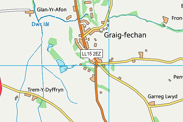 LL15 2EZ map - OS VectorMap District (Ordnance Survey)