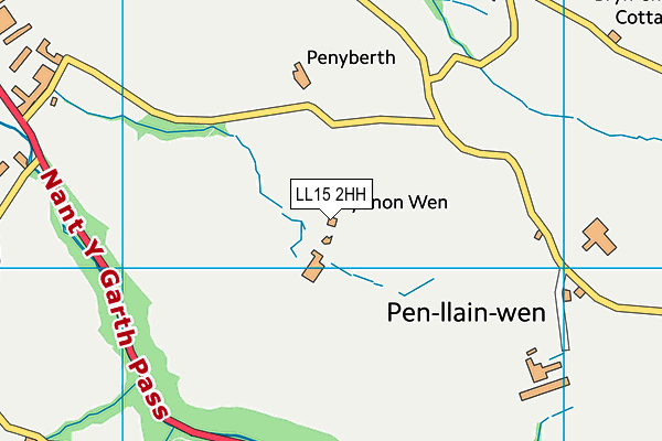 LL15 2HH map - OS VectorMap District (Ordnance Survey)