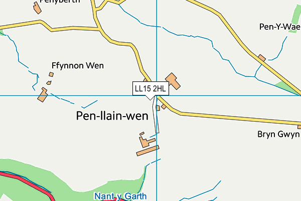 LL15 2HL map - OS VectorMap District (Ordnance Survey)