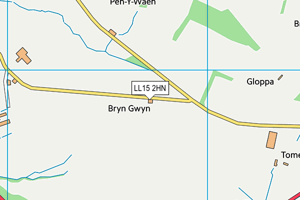 LL15 2HN map - OS VectorMap District (Ordnance Survey)