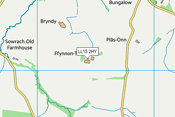 LL15 2HY map - OS VectorMap District (Ordnance Survey)