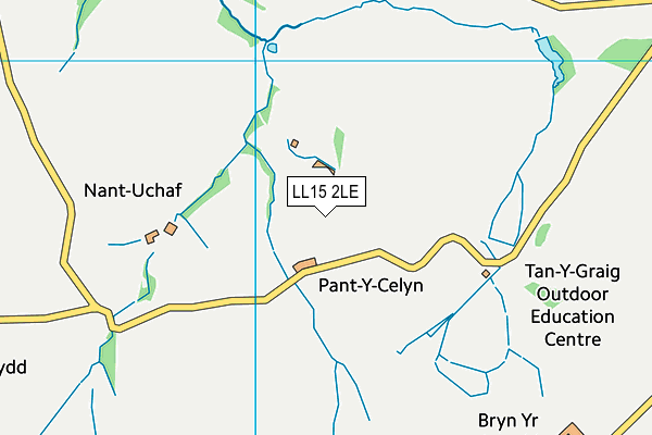 LL15 2LE map - OS VectorMap District (Ordnance Survey)