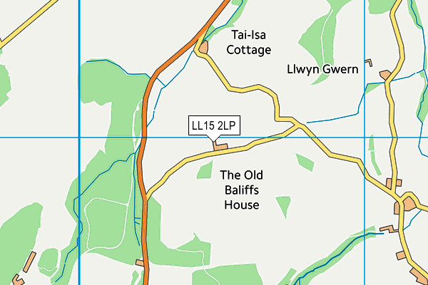 LL15 2LP map - OS VectorMap District (Ordnance Survey)
