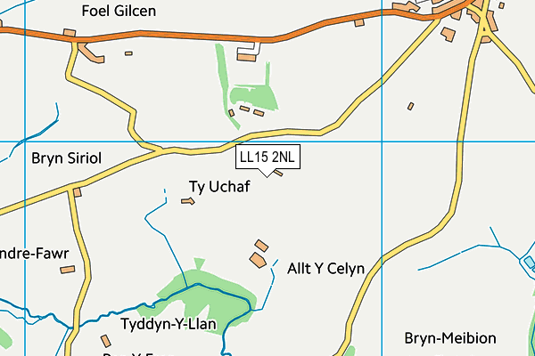LL15 2NL map - OS VectorMap District (Ordnance Survey)