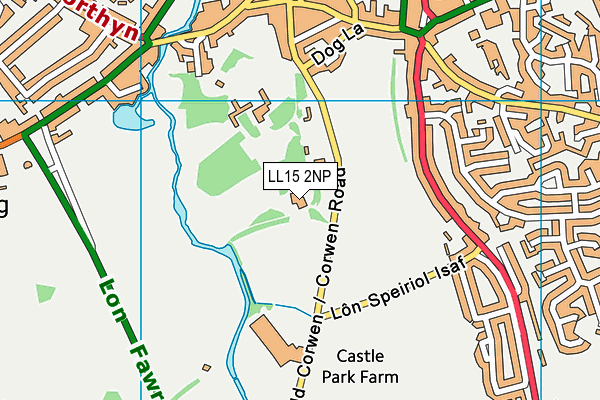 LL15 2NP map - OS VectorMap District (Ordnance Survey)