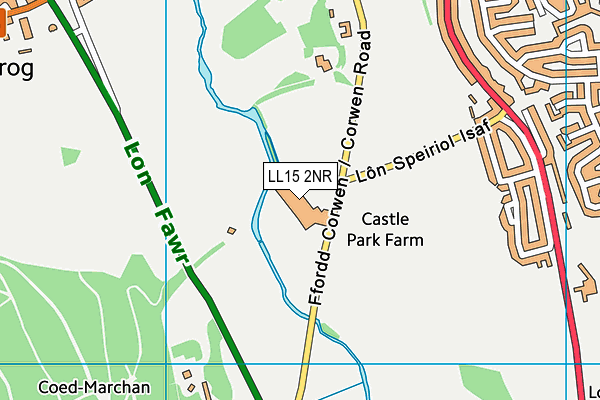 LL15 2NR map - OS VectorMap District (Ordnance Survey)