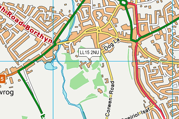 LL15 2NU map - OS VectorMap District (Ordnance Survey)