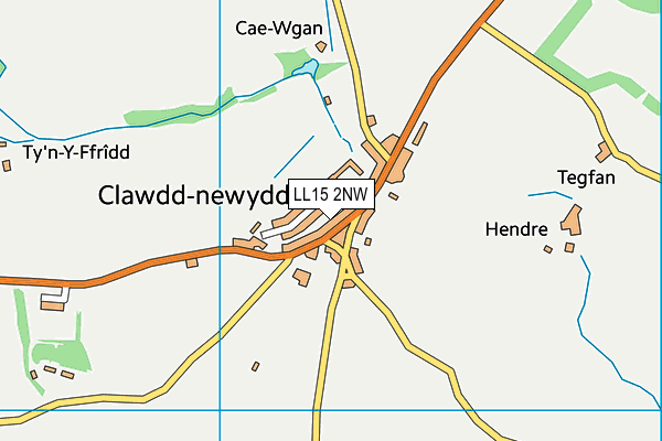 LL15 2NW map - OS VectorMap District (Ordnance Survey)