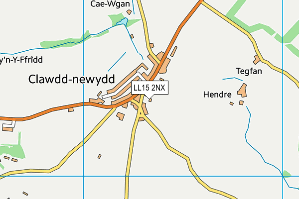 LL15 2NX map - OS VectorMap District (Ordnance Survey)