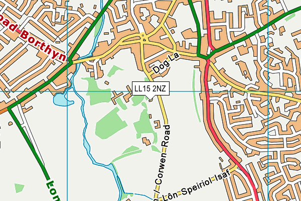 LL15 2NZ map - OS VectorMap District (Ordnance Survey)
