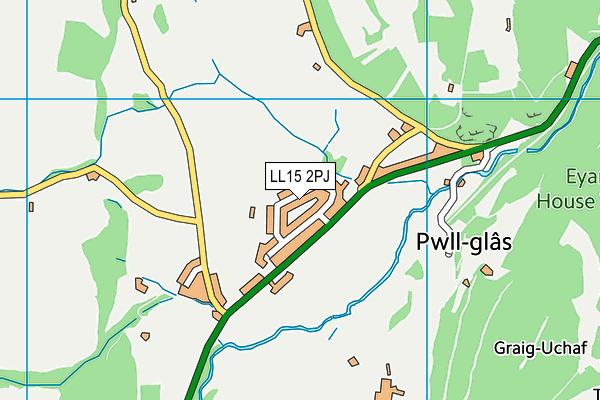 LL15 2PJ map - OS VectorMap District (Ordnance Survey)