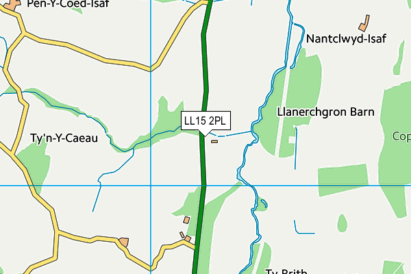 LL15 2PL map - OS VectorMap District (Ordnance Survey)
