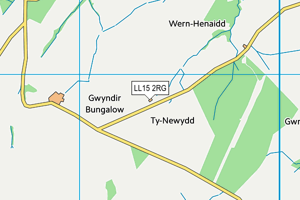 LL15 2RG map - OS VectorMap District (Ordnance Survey)