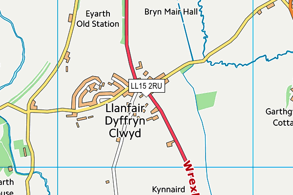 Ysgol Reoledig Llanfair D.C. map (LL15 2RU) - OS VectorMap District (Ordnance Survey)
