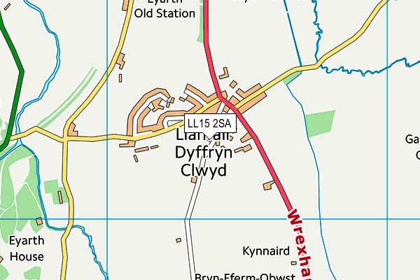LL15 2SA map - OS VectorMap District (Ordnance Survey)