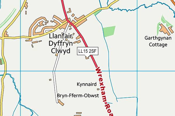LL15 2SF map - OS VectorMap District (Ordnance Survey)