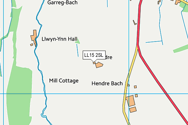 LL15 2SL map - OS VectorMap District (Ordnance Survey)