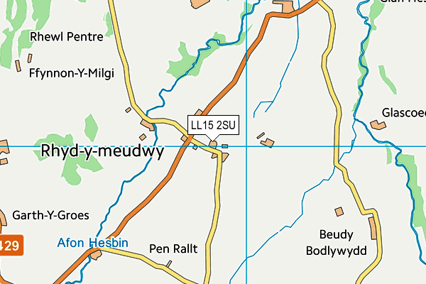 LL15 2SU map - OS VectorMap District (Ordnance Survey)
