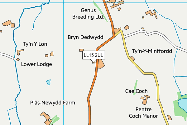LL15 2UL map - OS VectorMap District (Ordnance Survey)