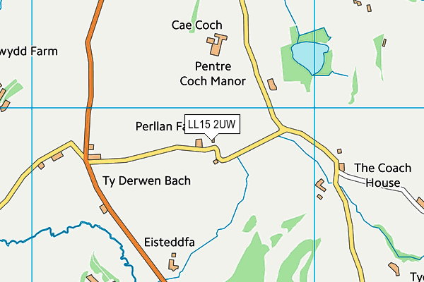 LL15 2UW map - OS VectorMap District (Ordnance Survey)
