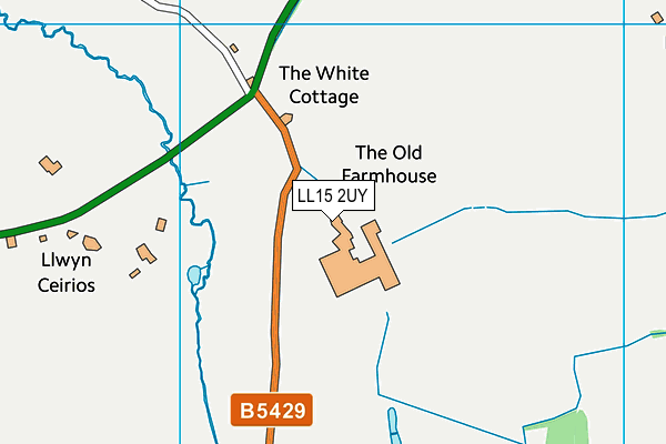 LL15 2UY map - OS VectorMap District (Ordnance Survey)