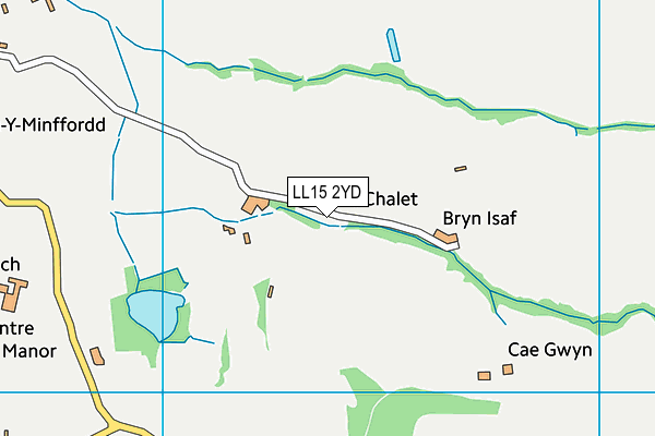 LL15 2YD map - OS VectorMap District (Ordnance Survey)