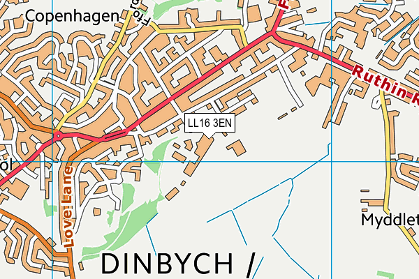 LL16 3EN map - OS VectorMap District (Ordnance Survey)