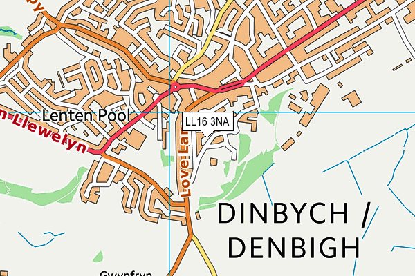 LL16 3NA map - OS VectorMap District (Ordnance Survey)