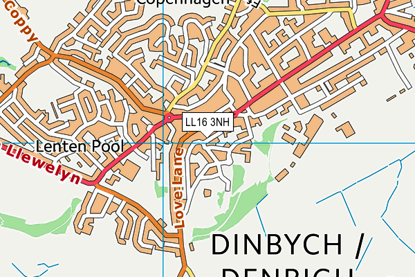 LL16 3NH map - OS VectorMap District (Ordnance Survey)