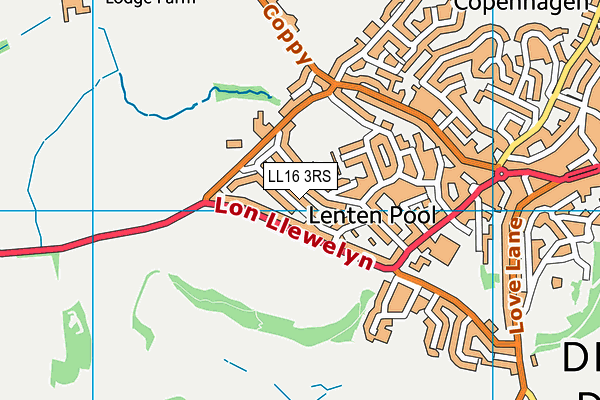 LL16 3RS map - OS VectorMap District (Ordnance Survey)