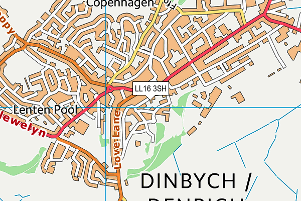 LL16 3SH map - OS VectorMap District (Ordnance Survey)