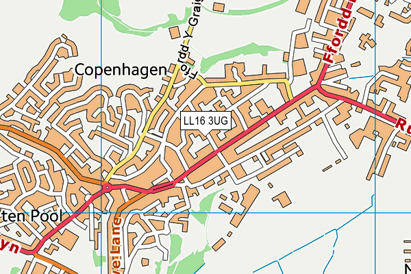 LL16 3UG map - OS VectorMap District (Ordnance Survey)