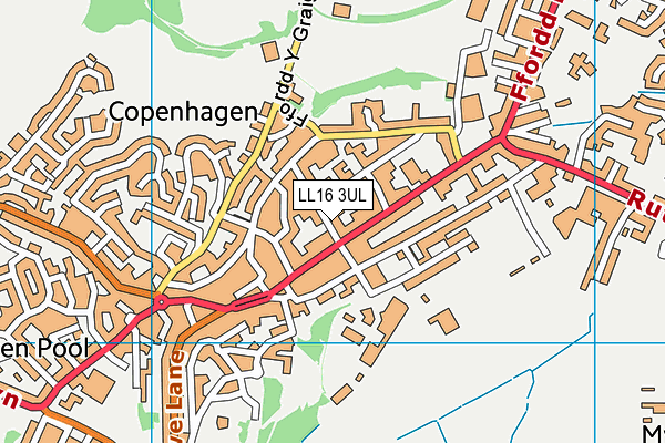 LL16 3UL map - OS VectorMap District (Ordnance Survey)