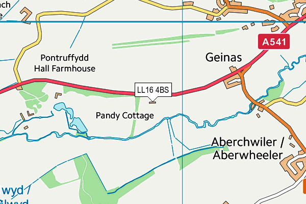 LL16 4BS map - OS VectorMap District (Ordnance Survey)