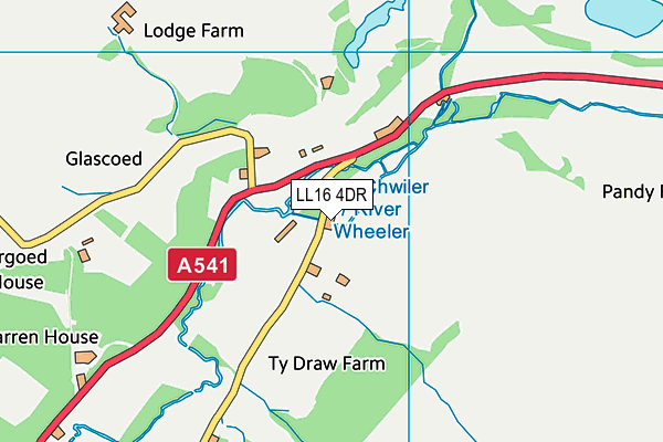 LL16 4DR map - OS VectorMap District (Ordnance Survey)