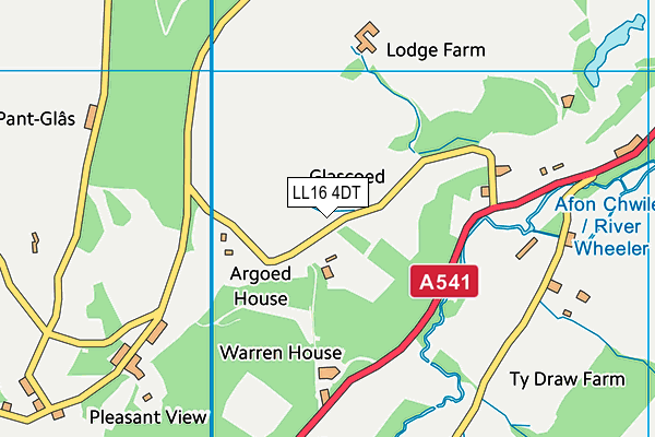 LL16 4DT map - OS VectorMap District (Ordnance Survey)