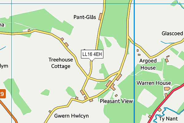 LL16 4EH map - OS VectorMap District (Ordnance Survey)