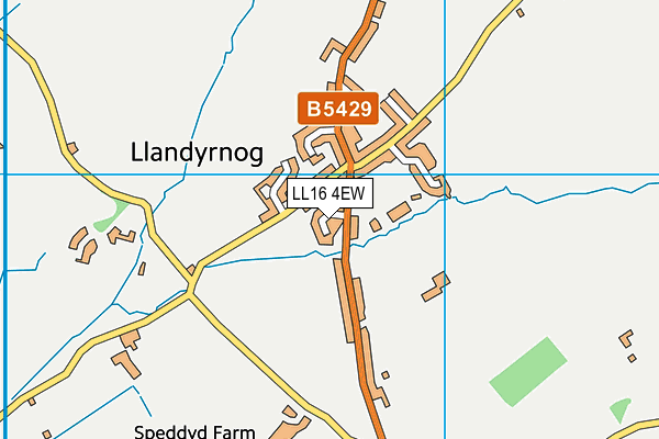 LL16 4EW map - OS VectorMap District (Ordnance Survey)