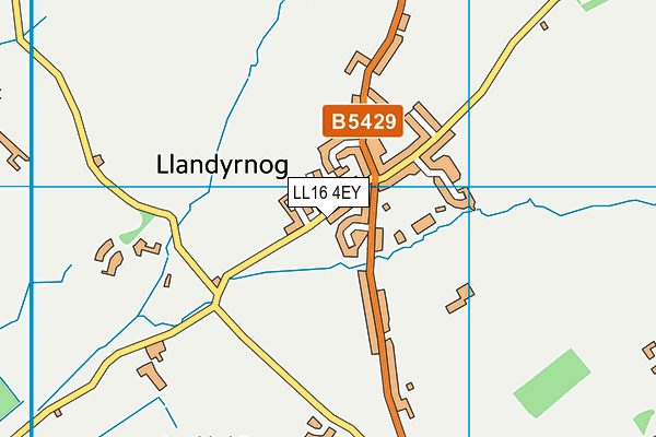 Ysgol Bryn Clwyd map (LL16 4EY) - OS VectorMap District (Ordnance Survey)