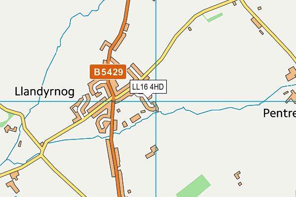 LL16 4HD map - OS VectorMap District (Ordnance Survey)