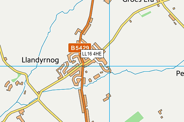 LL16 4HE map - OS VectorMap District (Ordnance Survey)