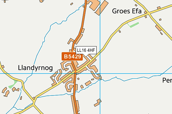 LL16 4HF map - OS VectorMap District (Ordnance Survey)